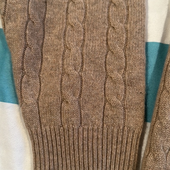 🍀🍀SALE🍀🍀. EUC Men’s Brooks Brother’s cable knit sweater, 100% cashmere, XL - Picture 5 of 6